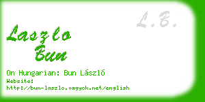 laszlo bun business card